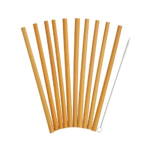 Natural Elements - 10 db bambuszból készült szívószál, 19 cm