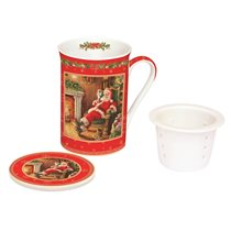 Csésze tetővel és infúzorral 250 ml, karácsony motívummal - Nuova R2S