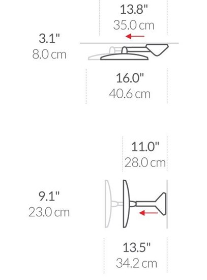 simplehuman falitükör érzékelővel, 23 cm