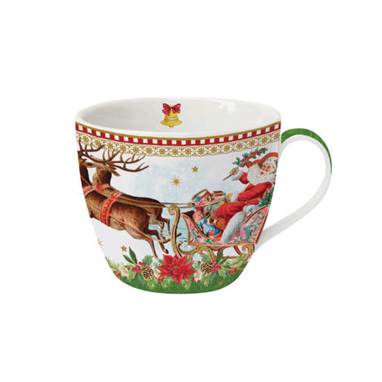  Nuova R2S "Vintage Christmas" porcelán csésze tányérral 250 ml 