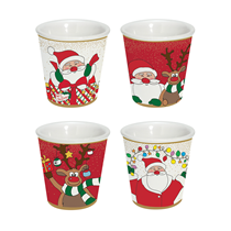 Nuova R2S "Christmas Friends" 4 darabos kávéscsésze készlet, 100 ml