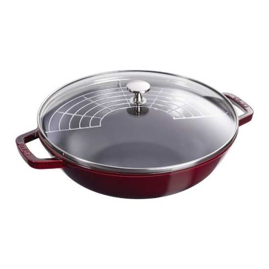 Wok serpenyő, öntöttvas, 30cm, Grenadine - Staub