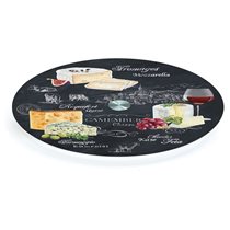 Nuova R2S üveg forgó tálaló 32 cm, fekete