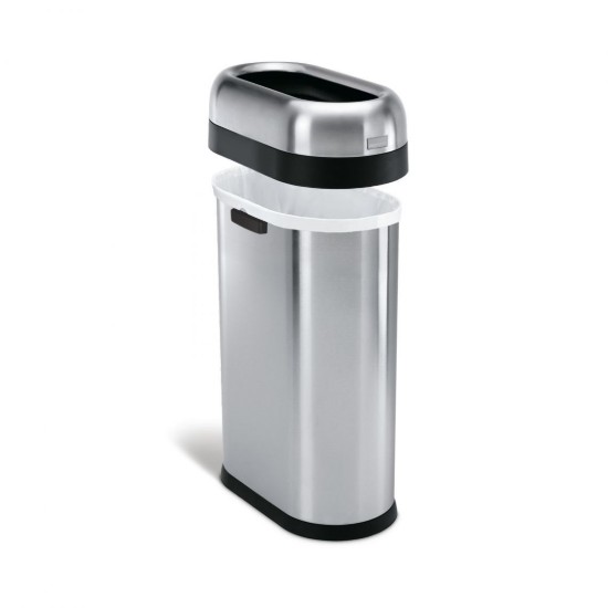 Simplehuman - "Slim" Tető nélküli szemetes, 50 L, rozsdamentes acél