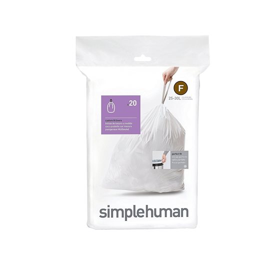 Simplehuman - F kódú ~ 25 literes / 20 db, műanyag szemeteszsákok