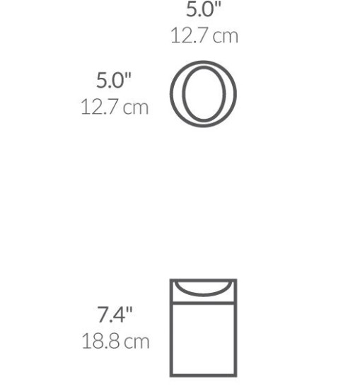 Simplehuman -  Rozsdamentes acél; 1,5 litres mini / asztali szemetes