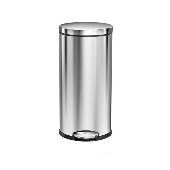 simplehuman pedálos szemetes rozsdamentes acél, 30 L, ezüst