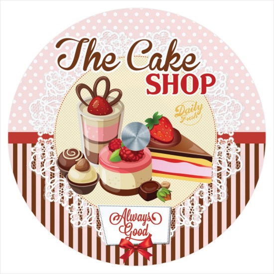 Nuova R2S "The Cake Shop" üveg forgótálca 32cm  
