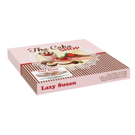 Nuova R2S "The Cake Shop" üveg forgótálca 32cm  