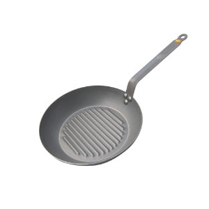 Grill serpenyő, acél, 26 cm, "Mineral B" - de Buyer