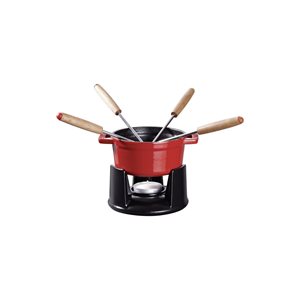 Staub mini Fondue készlet 7 darabos / 0,25 L piros
