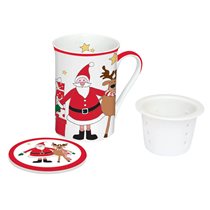 Csésze tetővel és infúzorral 250 ml "Santa and Friends"- Nuova R2S
