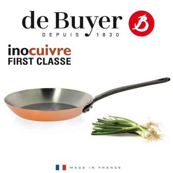 Serpenyő 24 cm "Inocuivre First Class", réz-rozsdamentes acél - de Buyer