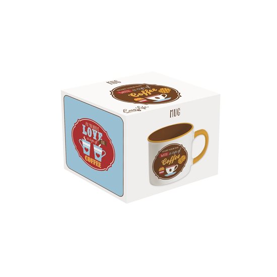 Nuova R2S porcelán bögre 300 ml "Start your day with Coffee"