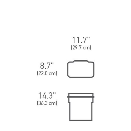 simplehuman szemetes, 10 L, műanyag