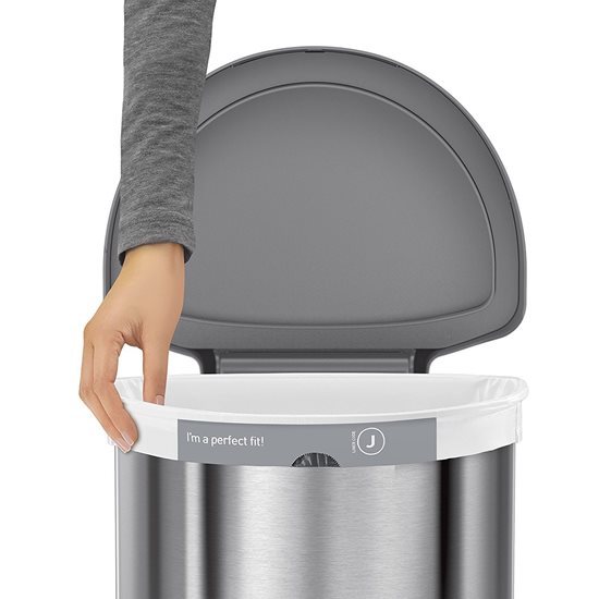 simplehuman félkör alakú szemetes érzékelővel 45 L