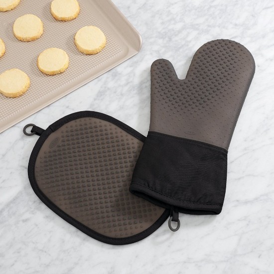 Szilikon konyhai kesztyű, szilikon, fekete, "Good Grips" - OXO