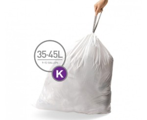 Szemetes zsákok, K kód, 35-45 L / 20 db, műanyag - simplehuman