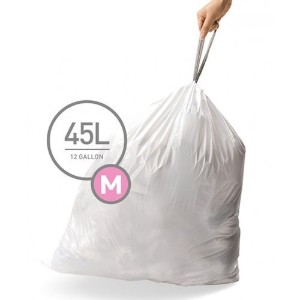 Szemeteszsákok, M kód, 45 L / 20 db, műanyag - simplehuman