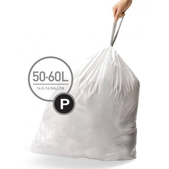 simplehuman - P kódú ~ 50 - 60 literes / 20 db, műanyag szemeteszsákok