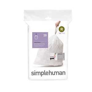 simplehuman szemeteszsák kód R, 10 L/ 20 darab műanyag