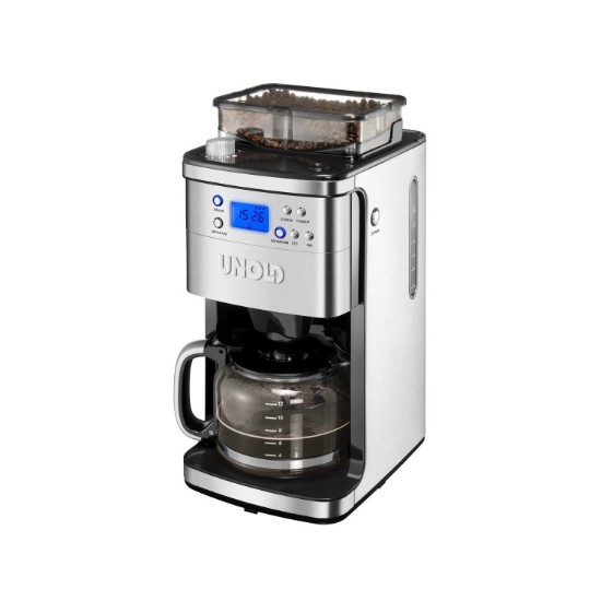 Unold - Elektromos kávéfőző, őrlővel, 900 - 1.050 W, 1,5 L -  12 csésze, LCD kijelző