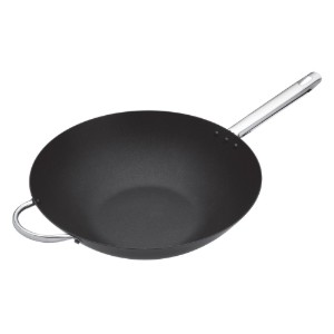 Kitchen Craft wok serpenyő, szénacél, 35,5 cm, “MasterClass”