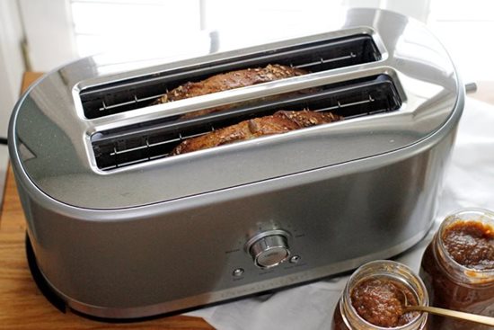 KitchenAid - Contour Silver - 1200 W-os; kézi szabályozású 2 szeletes kenyérpirító