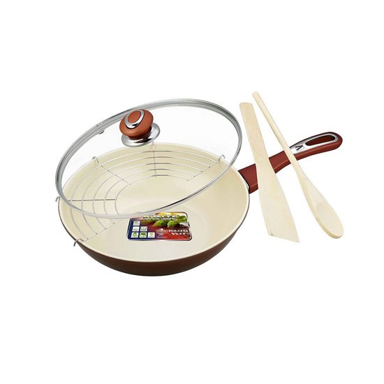 Vitesse wok serpenyő 28 cm/4 L - karbon