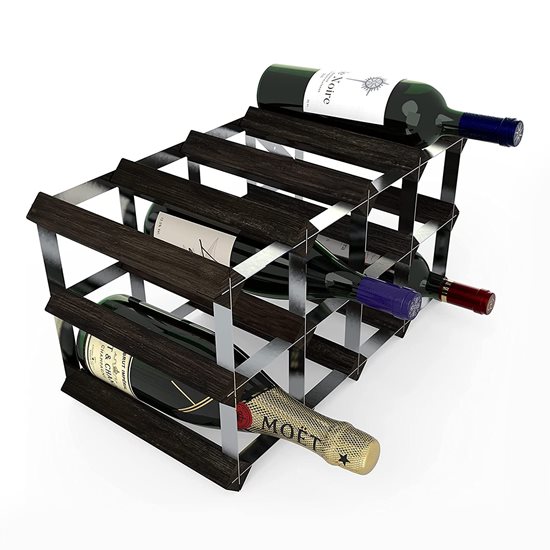 RTA – Black Ash fenyőfa borospolc 12 üveg bor tárolásához
