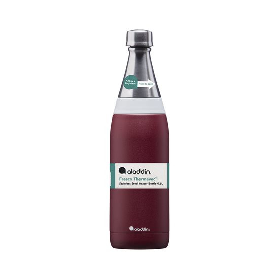 Aladdin - 600 ml-es Burgundy Red rozsdamentes acél palack - Thermavac