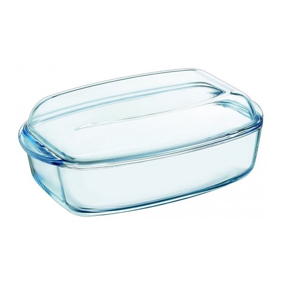 Téglalap alakú edény fedővel, hőálló üvegből, "Essentials", 6,5 L - Pyrex