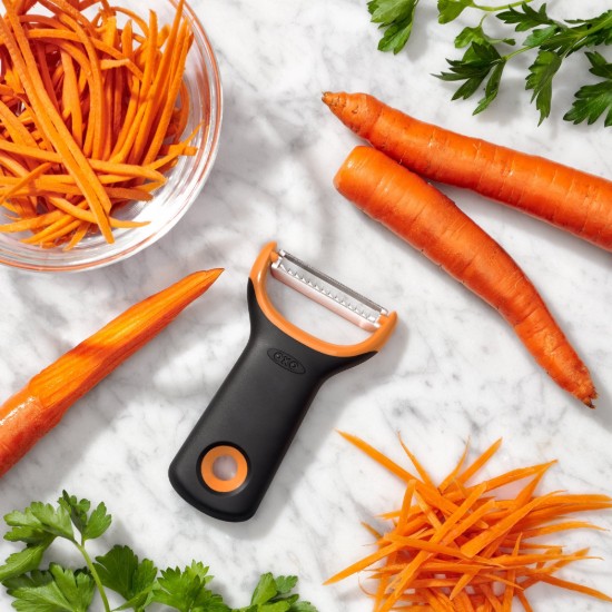 Julienne peeler, rozsdamentes acél, narancs - OXO