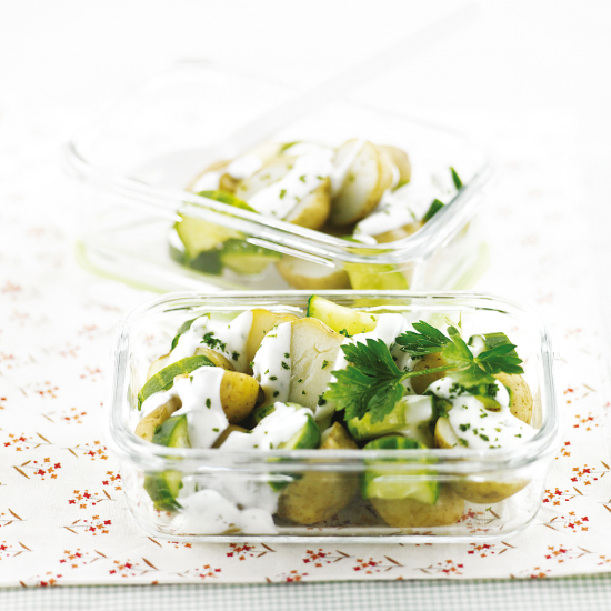 Élelmiszertároló tartály, "Air Type" termékcsalád, 400 ml, üvegből - Glasslock