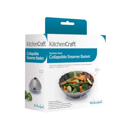 Állítható kosár gőzöléshez, 23 cm, rozsdamentes acél - Kitchen Craft