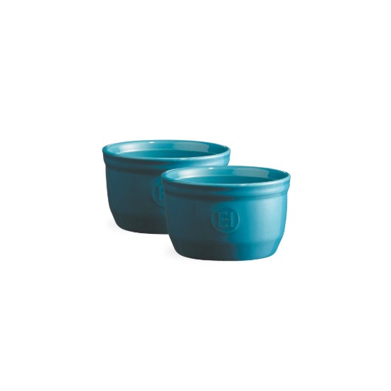 Emile Henry 2 darabos ramekin tárolódoboz készlet,Mediterranean Blue