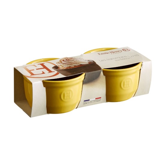 Emile Henry 2 darabos ramekin tárolódoboz készlet,Provence Yellow