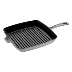 Staub Négyszögletes grillsütő, 30 cm, Graphite Grey