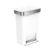 simplehuman pedálos szemetes, 45 L, műanyag, White