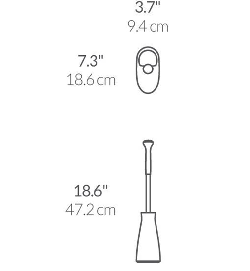 simplehuman Toalett-kefe 47,2 cm fehér műanyag