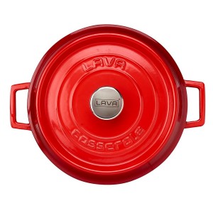 LAVA ~ piros - 28 cm / 3,5 literes "Trendy" öntöttvas lábas
