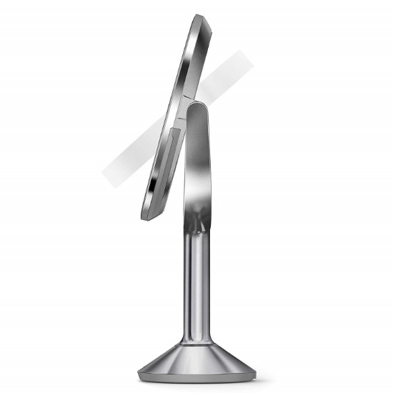 simplehuman Kozmetikai tükör szenzorral, 23 cm, Brushed Stainless Steel