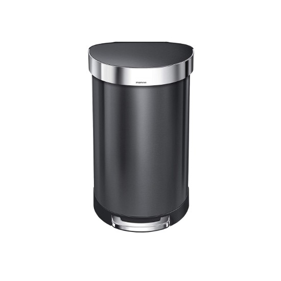 simplehuman Pedálos szemetes kosár 45 l, acél, fekete