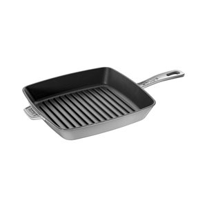 26 cm-es, négyzet alakú grill típusú serpenyő, <<Grafitszürke>> - Staub