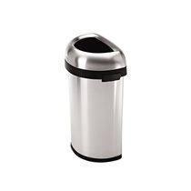 Simplehuman félkerek szemetes, rozsdamentes acél 60 l-es