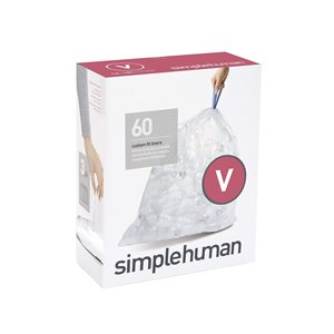 simplehuman - szemeteszsák kód V, 16-18 L/ 60 darab műanyag