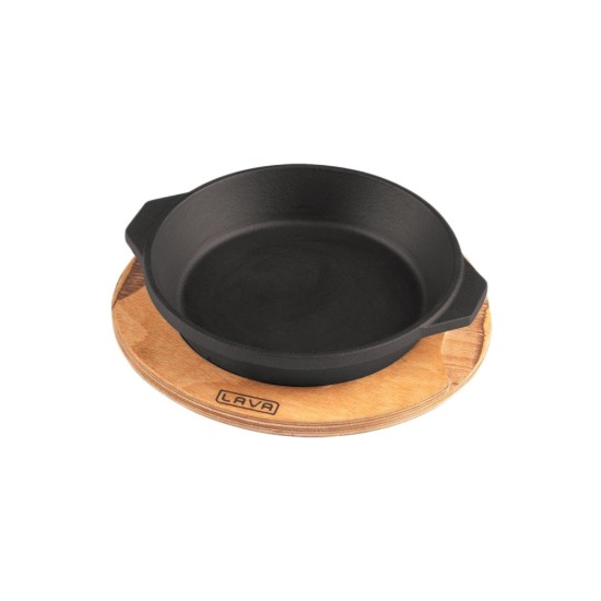 Lava Kerek tál, fa tartóval 15,3 cm