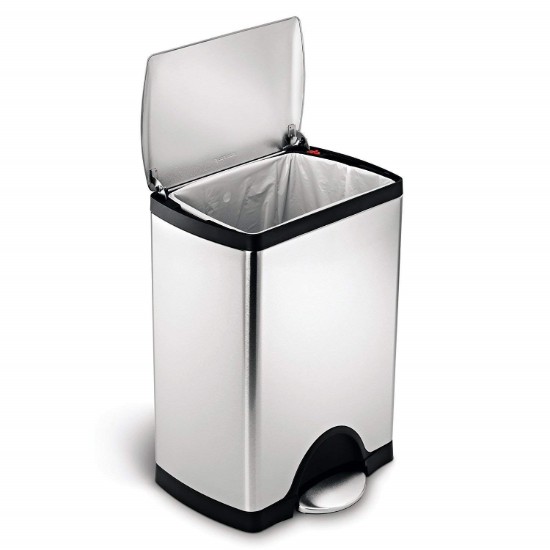 simplehuman Pedálos szemetes kosár, 30 l, acél