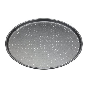 Kitchen Craft perforált pizza tálca, acél, 32 cm, "MasterClass"