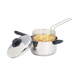 Lábas fedővel és sütőkosárral, 20cm/3 liter, rozsdamentes acél - Kitchen Craft - Kitchen Craft